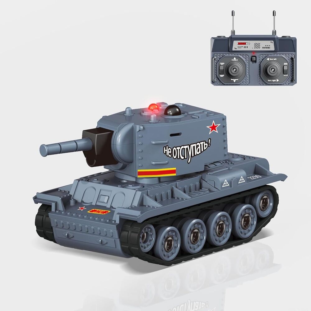 1/64 RC Battle Tank Remote Control Military Vehicles w Infrared Shooting Gray